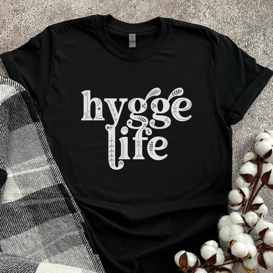 Hygge Life Cozy Typography Unisex T-Shirt