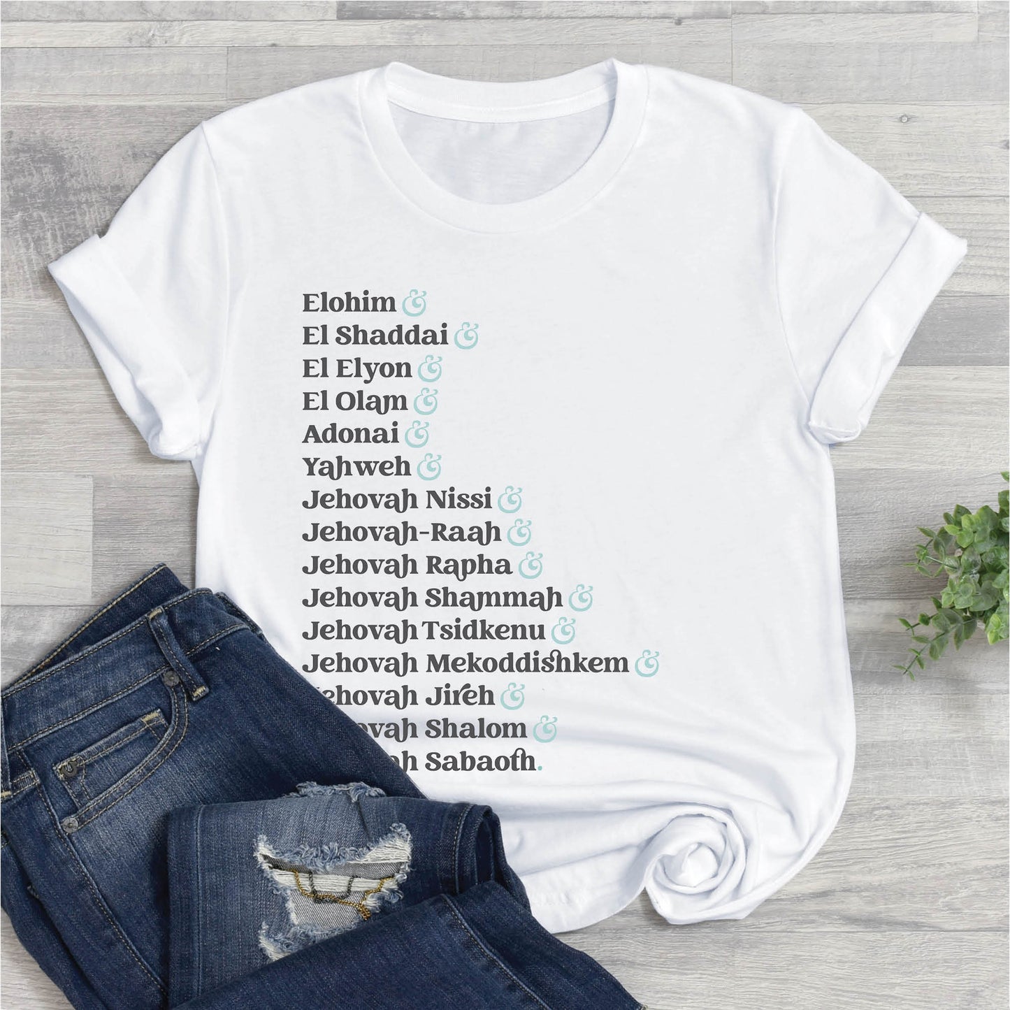 Names of God Ampersand List Christian Unisex T-Shirt