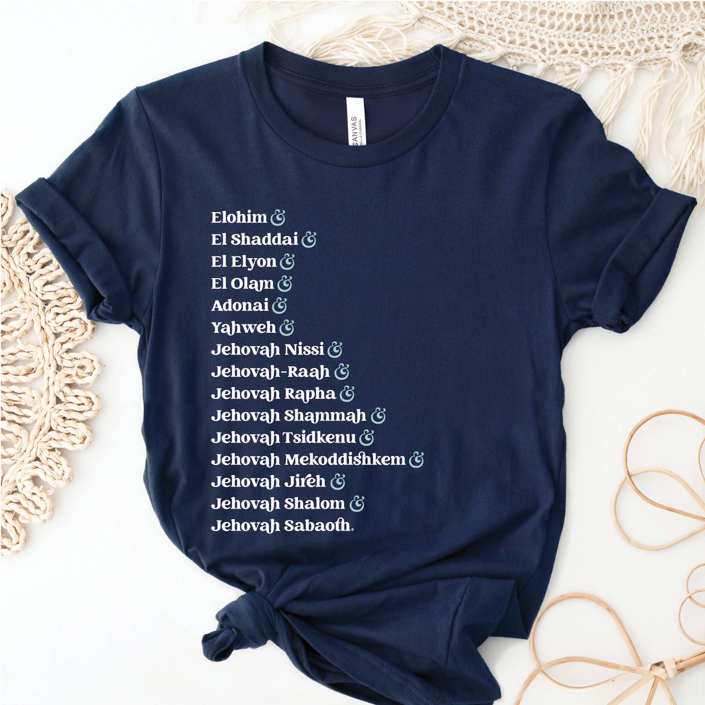 Names of God Ampersand List Christian Unisex T-Shirt