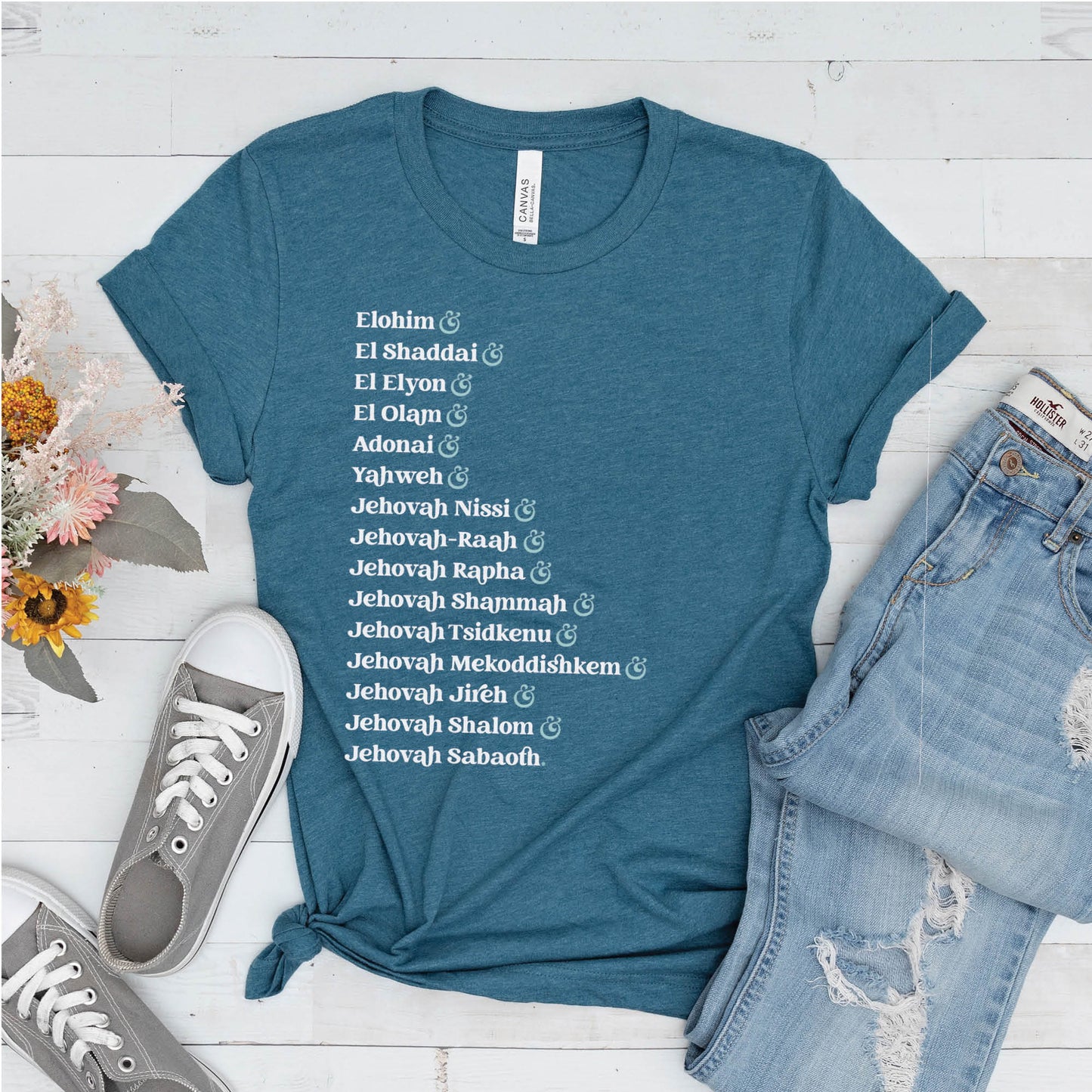 Names of God Ampersand List Christian Unisex T-Shirt