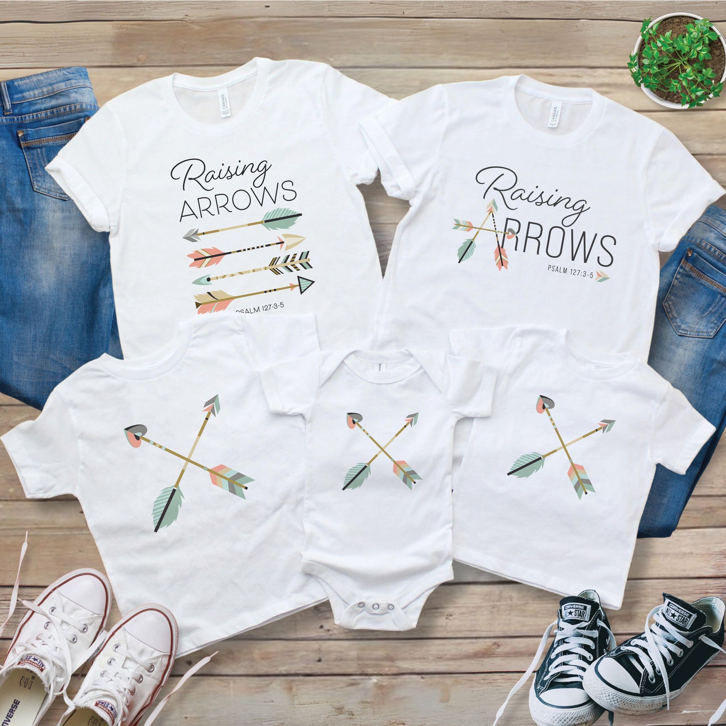 Raising Arrows Psalm 127:3-5 Adult Unisex Christian T-Shirt