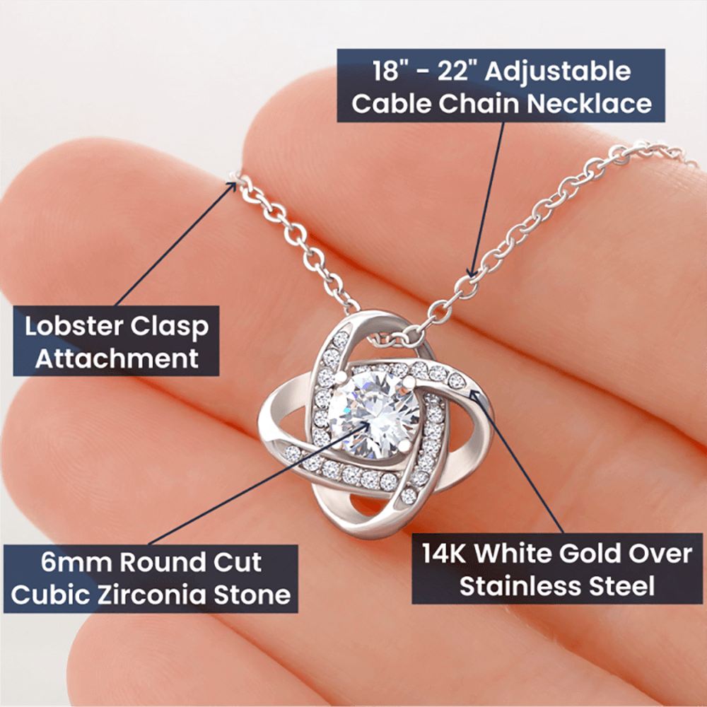 To My Lovely Grandma Mother's Day Love Knot Necklace Gift