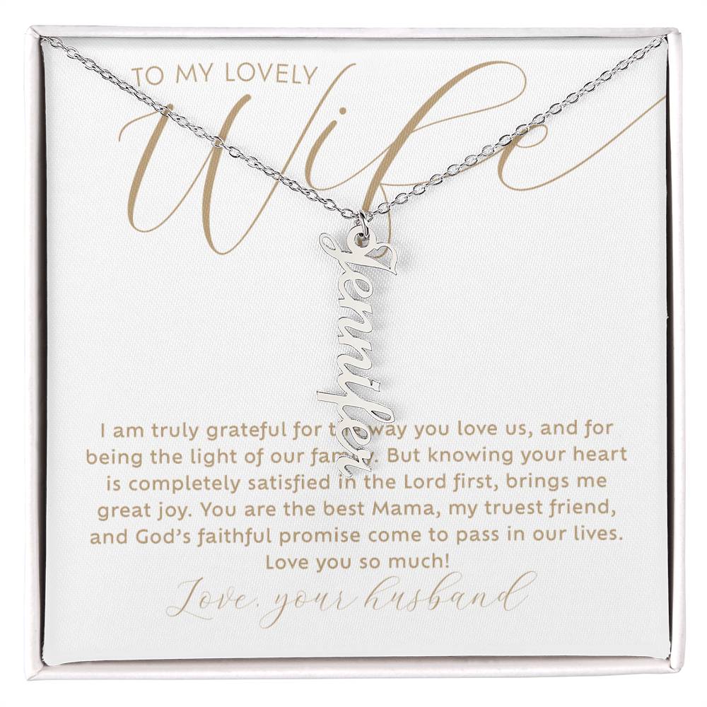Custom Multi-Kids Name Necklace Gift For My Wife