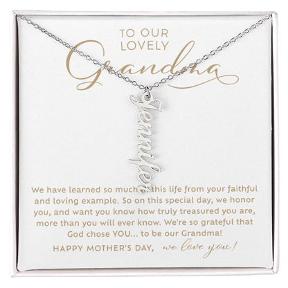 Multi-Name Necklace Mother's Day Gift for Our Grandma from Grandchildren