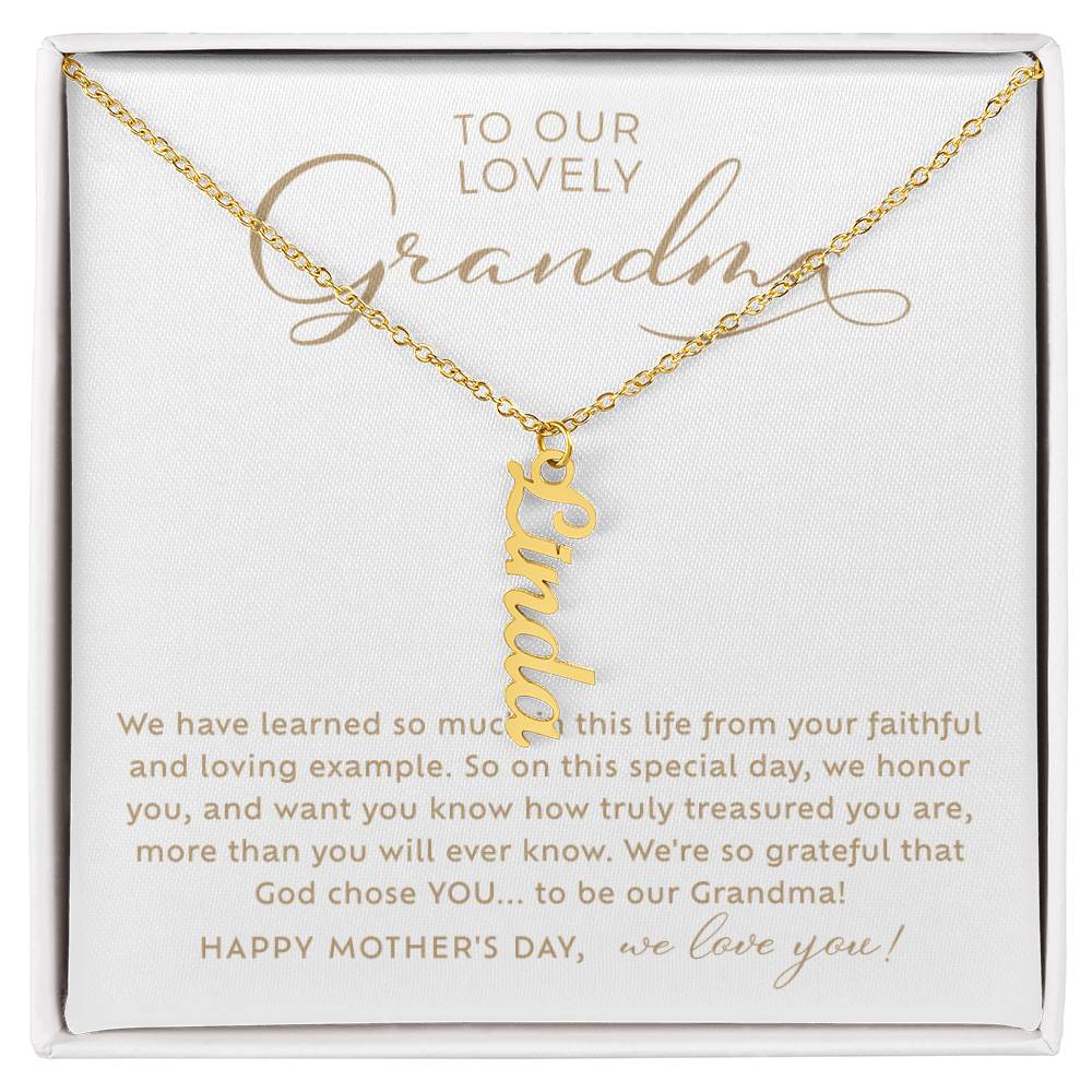 Multi-Name Necklace Mother's Day Gift for Our Grandma from Grandchildren