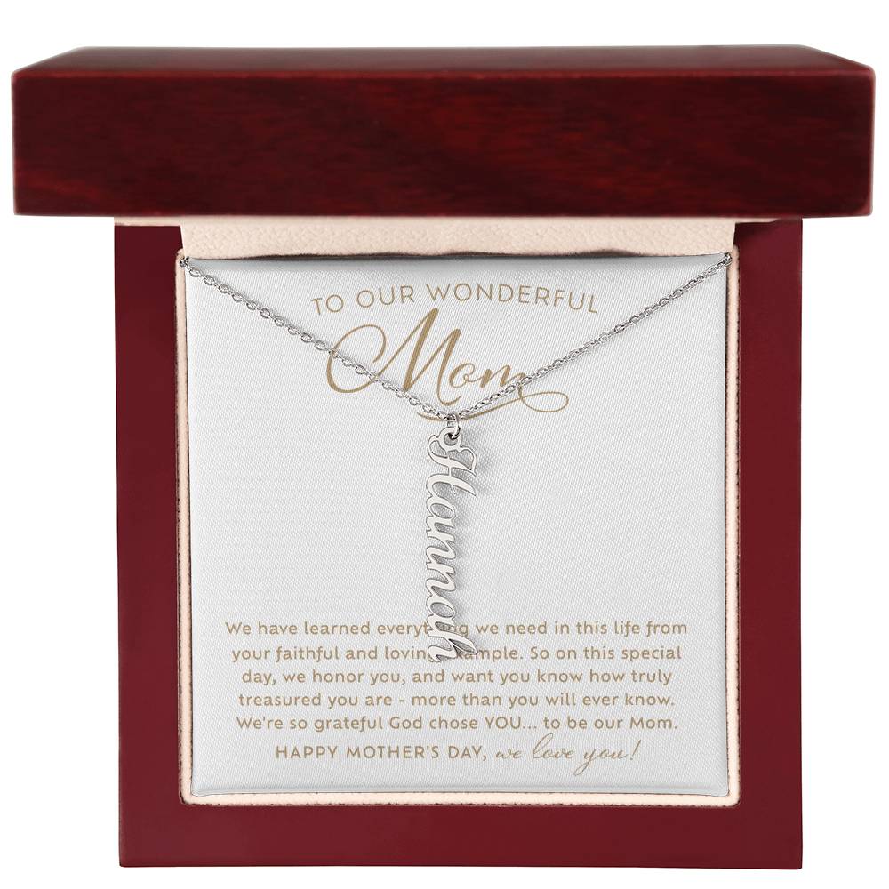Multi-Kids Name Necklace Faith-Based Mother's Day Gift for Our Mom