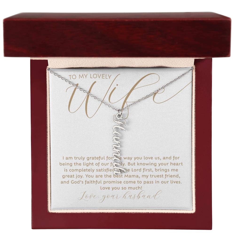 Custom Multi-Kids Name Necklace Gift For My Wife