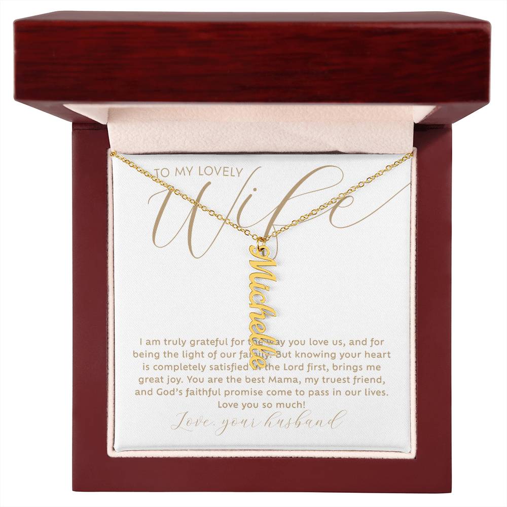 Custom Multi-Kids Name Necklace Gift For My Wife