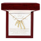 To Our Lovely Grandma gold vertical multiple name necklace Happy Mother's Day Gift to Grandmother from grandchildren with heart warming message card nestled inside luxury LED light mahogany jewelry gift box