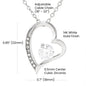 Daughter - I Love You More The End I Win Heart Pendant Necklace Gift from Mom Forever Love
