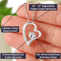 Daughter - I Love You More The End I Win Heart Pendant Necklace Gift from Mom Forever Love