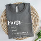 Faith Definition Hebrews 11:1 Christian aesthetic design printed in white on soft asphalt gray unisex t-shirt for women and men