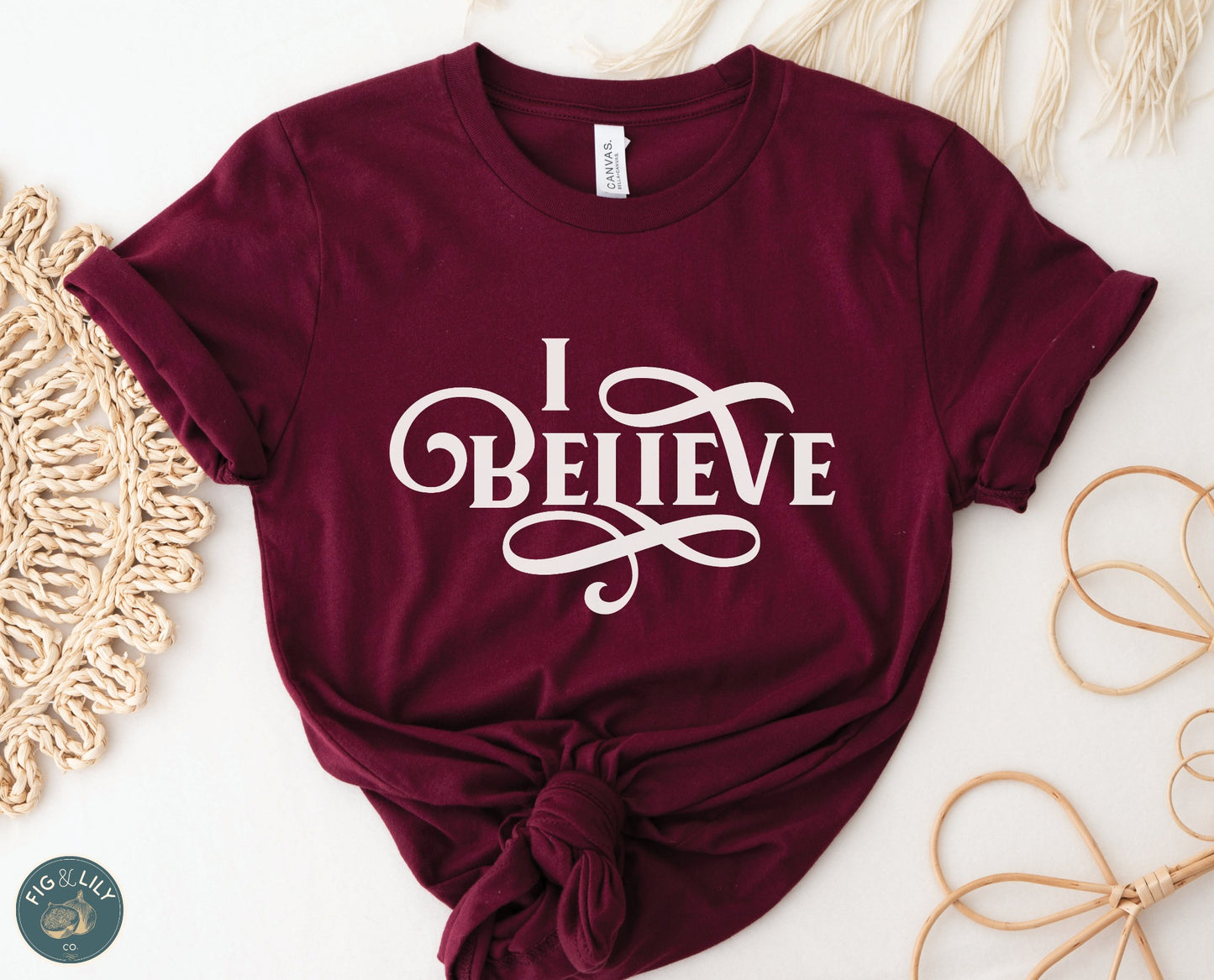 I BELIEVE - Swirl Women's Christian Unisex T-Shirt
