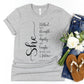 She Is - Proverbs 31 Woman Graphic T-Shirt