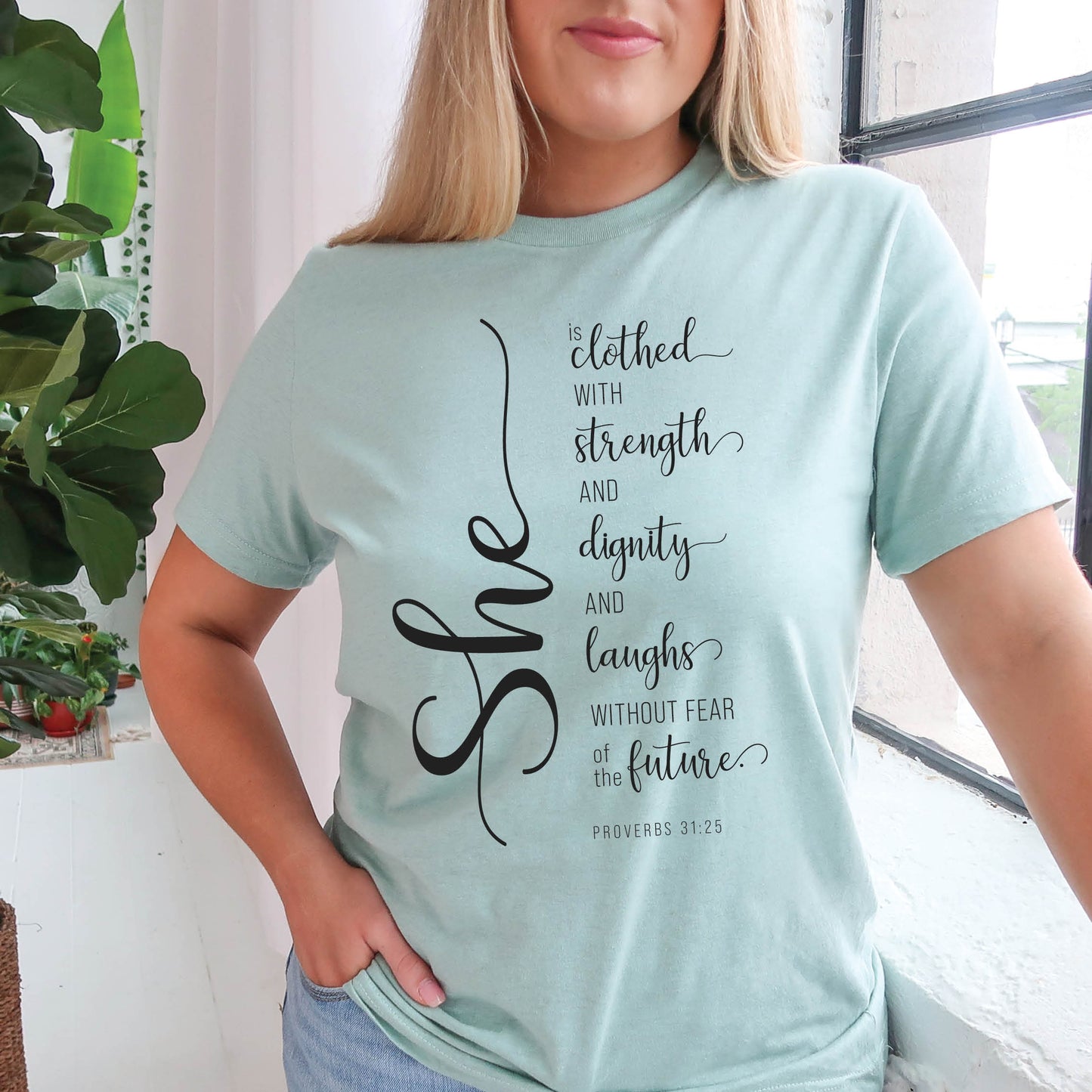 She Is - Proverbs 31 Woman Graphic T-Shirt