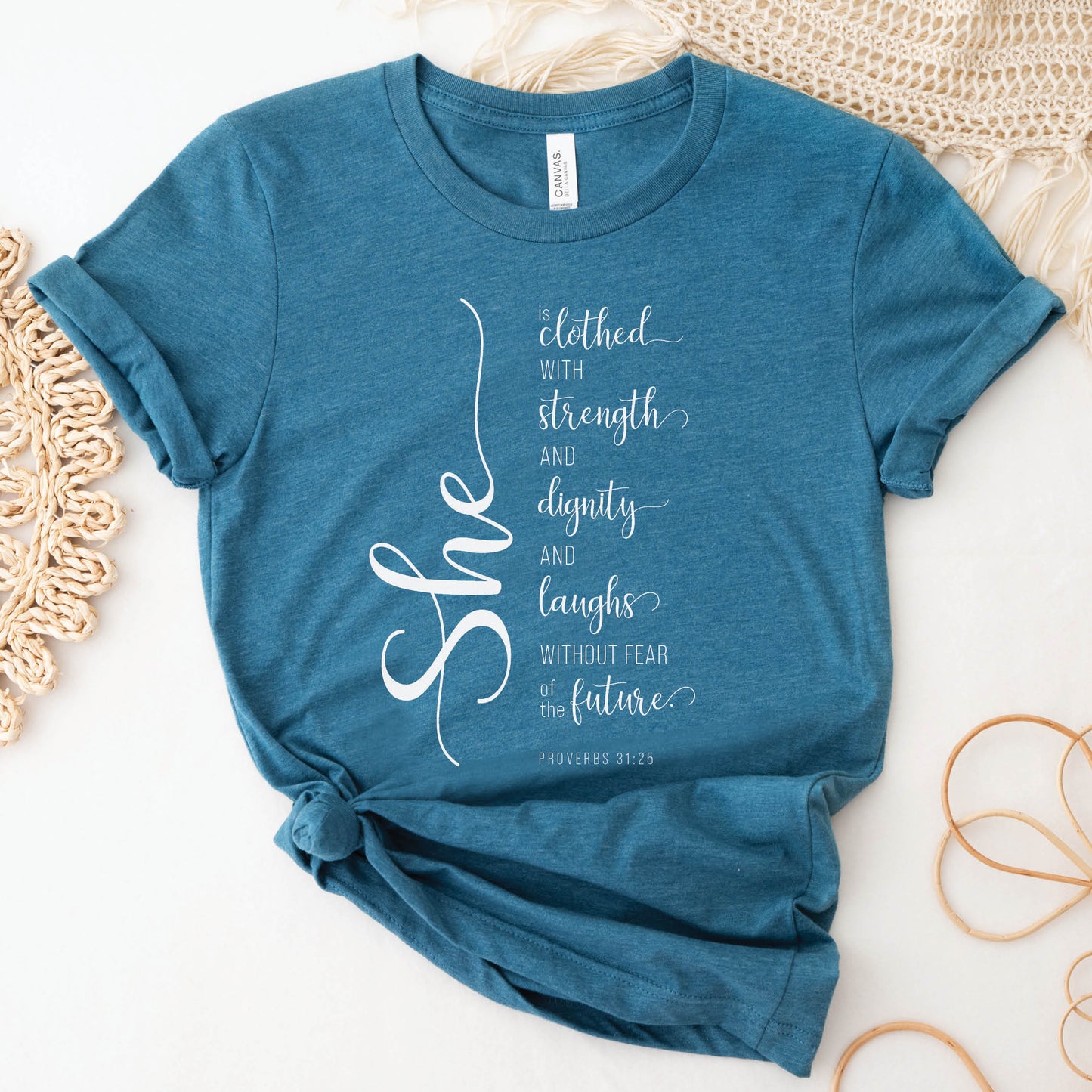 She Is - Proverbs 31 Woman Graphic T-Shirt