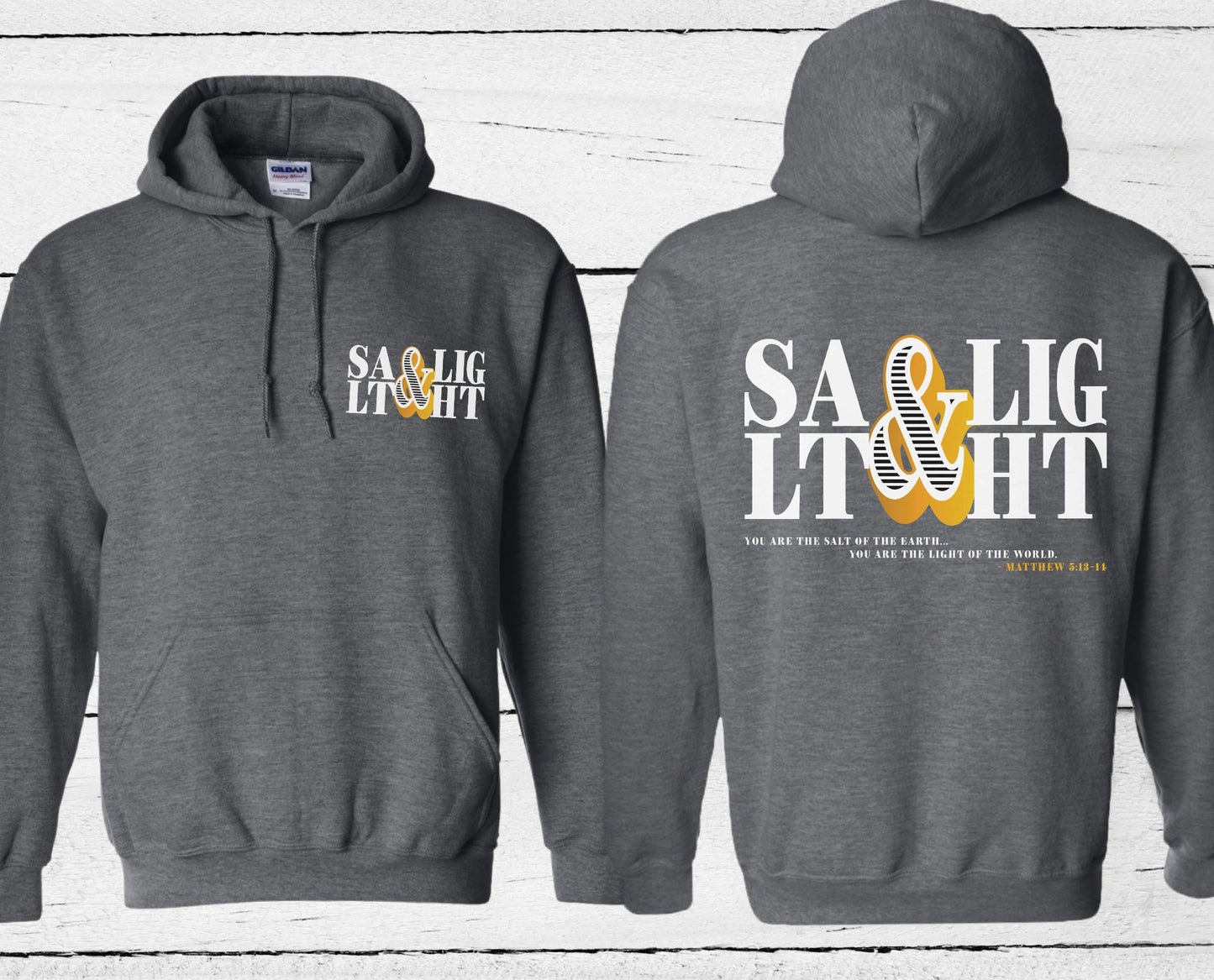 Salt & Light - Cozy Retro Front & Back Christian Unisex Hoodie