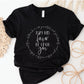 May His Favor Be Upon family & children Numbers 6 The Blessing Christian aesthetic circle design printed in white on soft black t-shirt for women