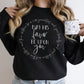 May His Favor Be Upon You family & children Numbers 6 The Blessing Christian aesthetic circle design printed on cozy black unisex crewneck shirt for women