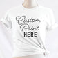 Fig & Lily Co. custom soft white unisex t-shirt with your personalized design printed, custom graphic design tees for men and women
