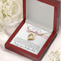 To My Love My Sweetheart Gold Heart Pendant Necklace / From Hubs / Husband to Wife and Mom Gift / Christian faith-based jewelry