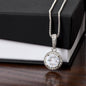 Dazzling Eternal Hope Necklace Gift for Women, Best Friends, and Sisters in Christ, To My Unbiological Sister, Ruth had Naomi, Mary had Elizabeth, and I am grateful to have you floral message card neckclace with gift box