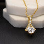 To My Beautiful Wife, Gold Brilliant Sparkling Necklace Gift with personalized message card, Christian Women's Aesthetic, love gift from husband