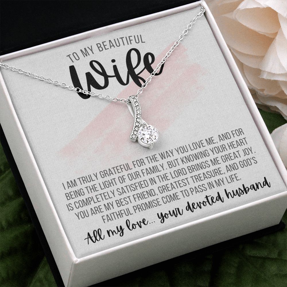 To My Wife Alluring Beauty Necklace 2024 - Custom Necklace, For Wife Necklace, Personalized Gift For Her, Jewelry, Alluring Necklace