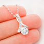 To My Beautiful Wife, Silver Brilliant Sparkling Necklace Gift with personalized message card, Christian Women's Aesthetic, love gift from husband