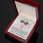 To My Beautiful Wife, Gold Alluring Beauty Necklace Gift, Christian Women's Aesthetic, mahogany box