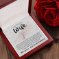 To My Beautiful Wife, Silver Alluring Beauty Necklace Gift, Christian Women's Aesthetic, mahogany light box