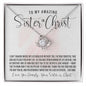 Sister in Christ Pendant Gold & Silver Necklace Unique Gift Ideas for Sister Friends Best Bible Verse Scripture Quote Gift for Friend