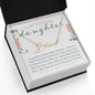 Daughter Personalized Name Necklace Gift with Christian Love Message