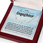 Stainless steel silver personalized minimalist name necklace gift for her that says To My Marvelous Daughter Psalm 139:14 bible verse watercolor sky blue message card insert in luxury gift box