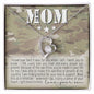 Forever Love white gold silver cubic zirconia heart pendant necklace gift for military Mom with jewelry camo message card, To My Mom From Your Son, for Mother's Day, Birthday or holiday present, gift box included