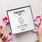 Forever Love Heart Pendant White Gold and Cubic Zirconia Necklace Gift for Daughter with printed message card that says "To My Daughter - I Love You More. The end. I win. Love, Mom" with jewelry gift box - perfect for birthday, Mother's Day, or Holiday present