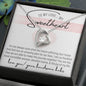 To My Love My Sweetheart Silver White Gold Heart Pendant Necklace / From Hubs / Husband to Wife and Mom Gift / Christian faith-based jewelry