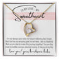 To My Love My Sweetheart Gold Heart Pendant Necklace / From Hubs / Husband to Wife and Mom Gift / Christian faith-based jewelry