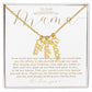 Personalized 3 multi-kids name 18k yellow gold necklace with heartfelt Christian faith-based message card insert and gift box - the perfect Christmas gift / holiday / birthday / Mother's Day gift for your mom from children of any age! 