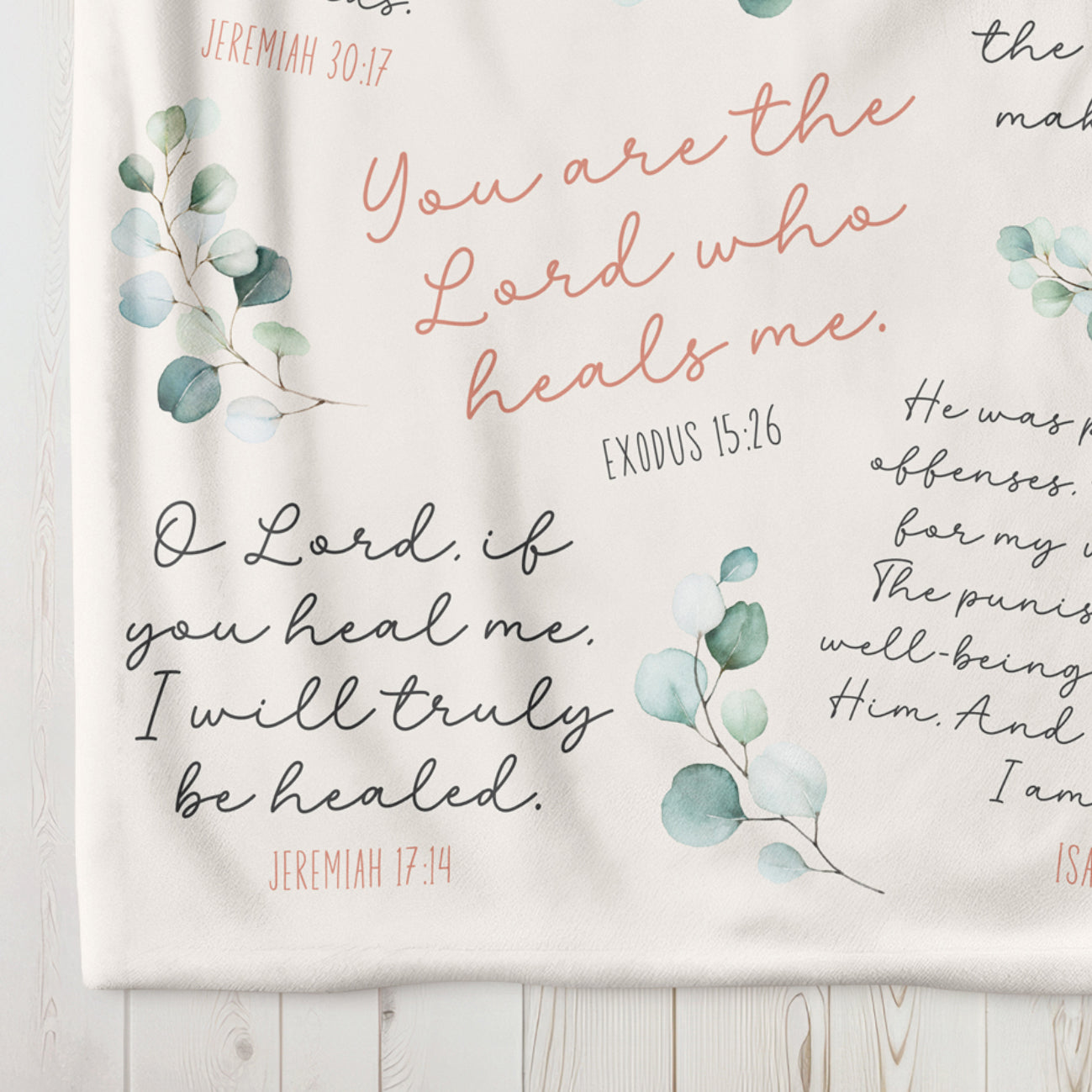 HEALING Scripture on deals Quilt