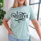 I BELIEVE - Swirl Women's Christian Unisex T-Shirt