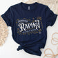 Navy blue "Jehovah Rapha, The Lord My Healer" Exodus 16:26 bible verse Hebrew meaning unisex Christian t-shirt designed for men and women