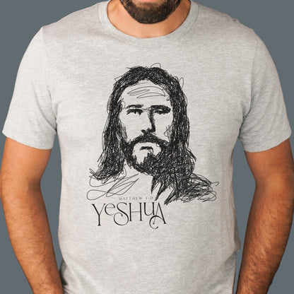 YESHUA Scribble Drawing Christian Unisex T-Shirt