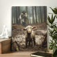 Jesus running after a lamb Christian 16x20" canvas statement wall art, Jesus finds the lost sheep captivating home decor artwork inspired by Matthew 18:12-14 & Luke 15: 4-7 bible verses, He left he 99 to find the one, Jesus loves you