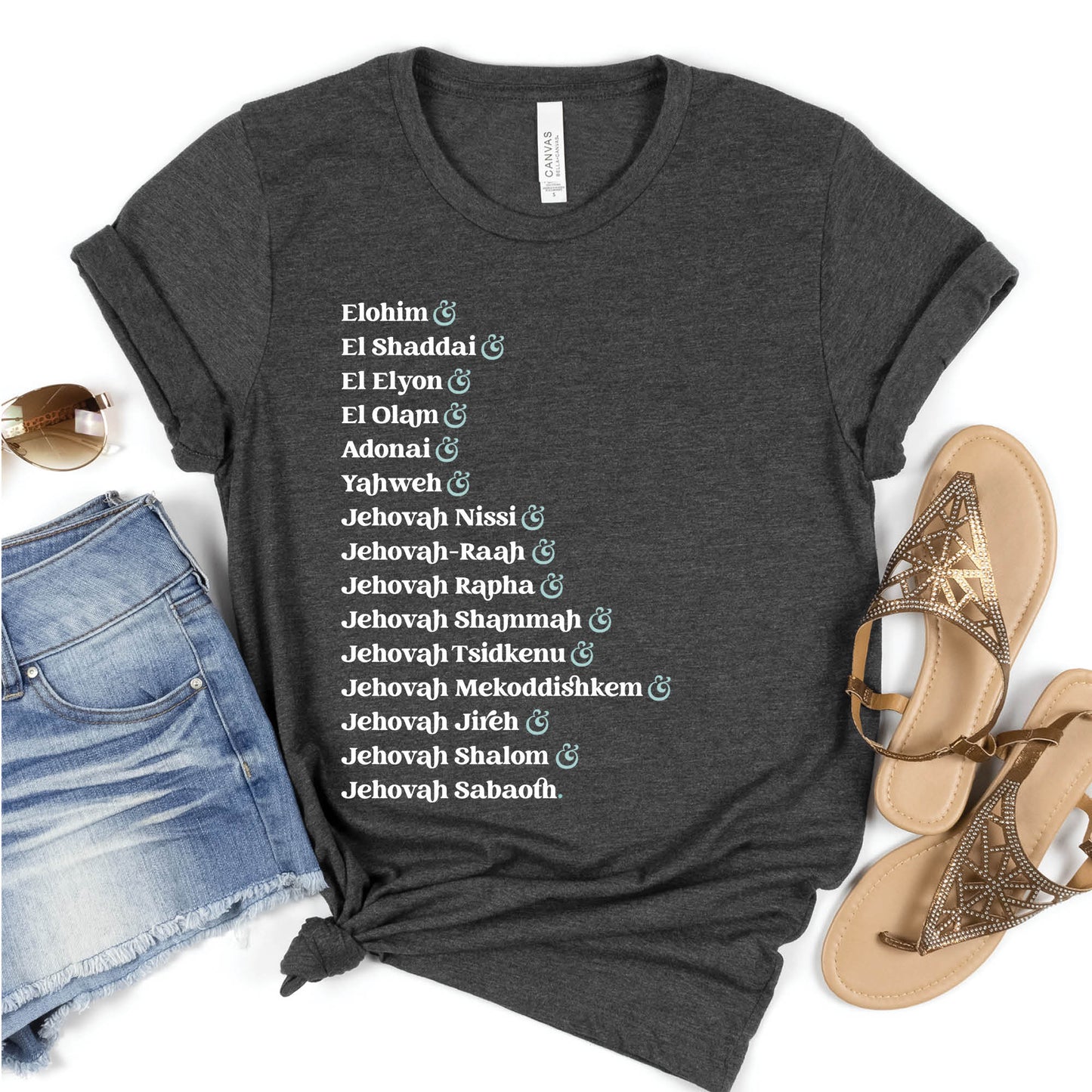 Names of God Ampersand List Christian Unisex T-Shirt