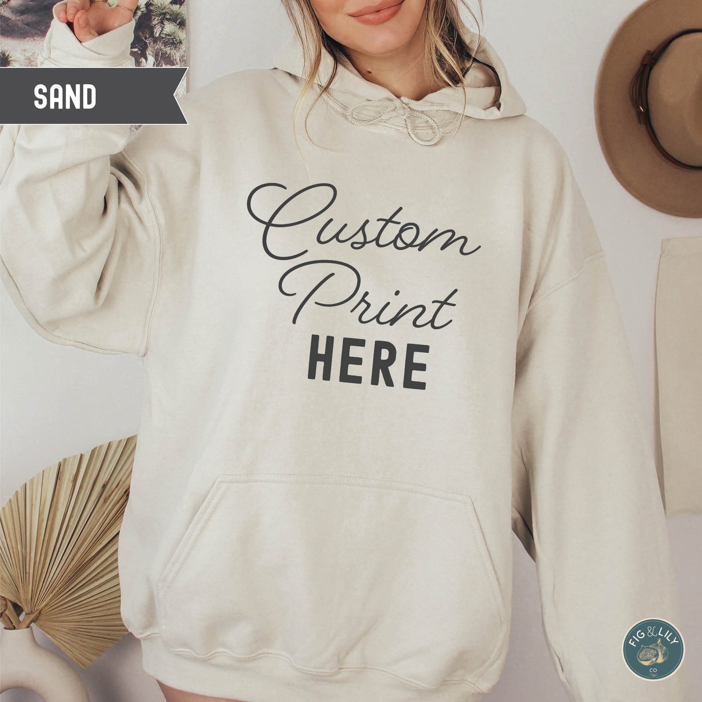 Sand cozy Unisex Hoodie, Custom Printed sweatshirt Design, Your Design Here, Personalized Design created just for you, digital proof approval included