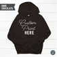 Dark Chocolate Brown Unisex Hoodie, Custom Printed sweatshirt Design, Your Design Here, Personalized Design created just for you, digital proof approval included
