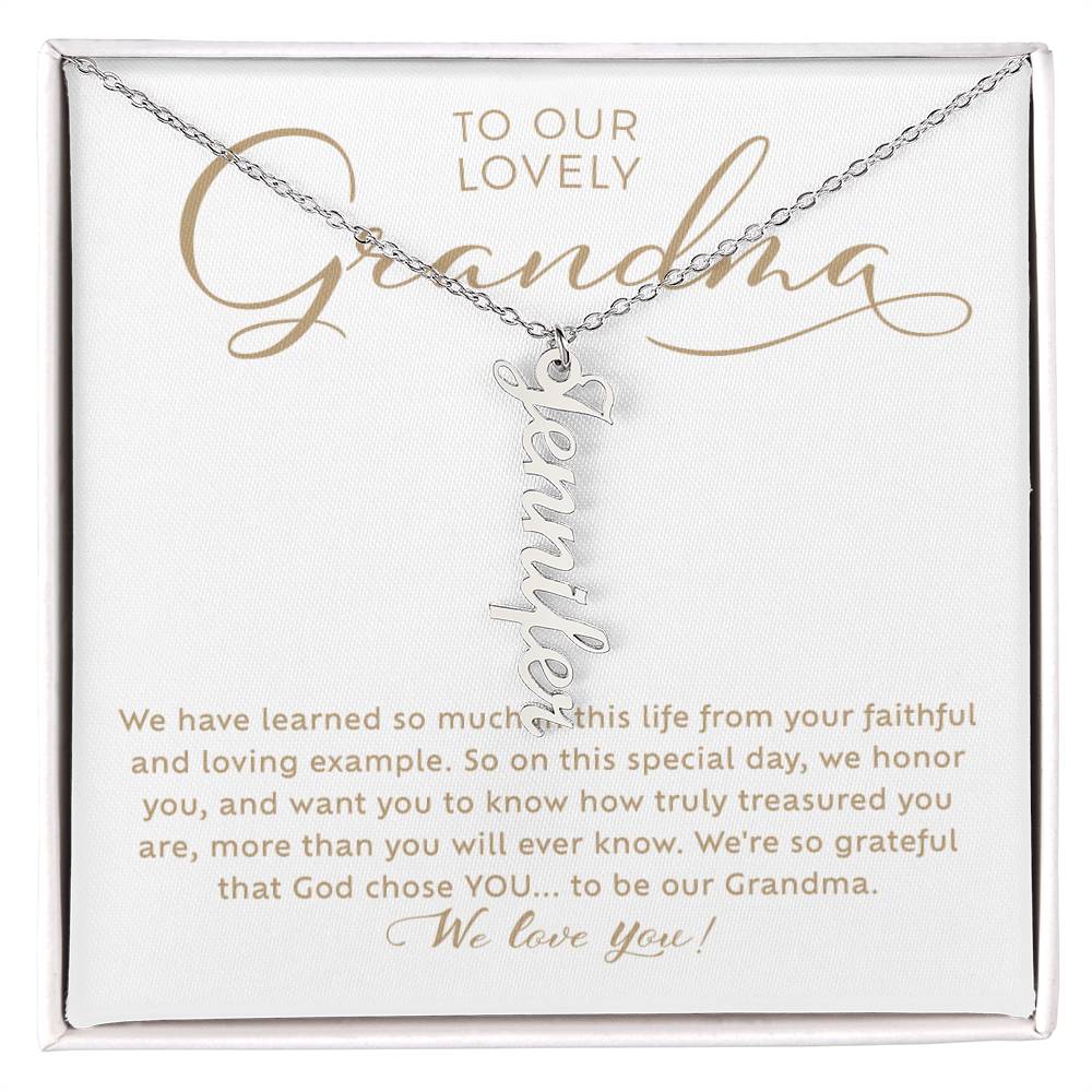 Custom Multi-Grandchildren Name Necklace Gift For Our Grandma