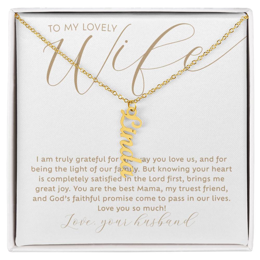 To My Lovely WIFE Custom Kids Multi-Name Necklace Gift