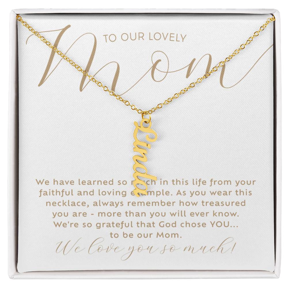 Multi-Kids Name Necklace Custom Faith-Based Gift for Our Mom